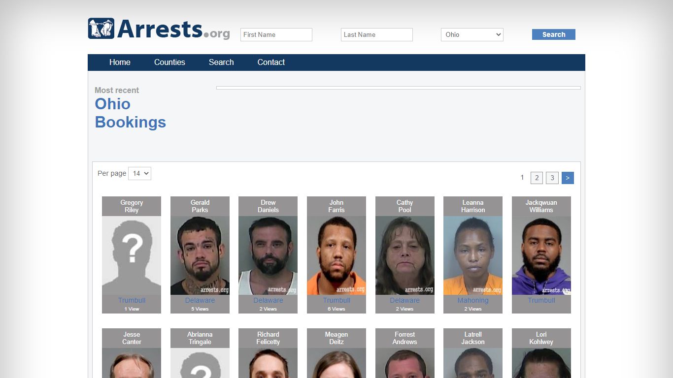 Ohio Arrests and Inmate Search